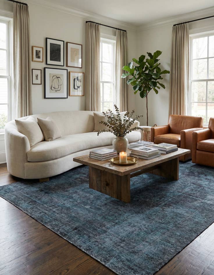 Detail image of 7' 5 x 11'  Hand Knotted Ultra Vintage Persian Wool Rug