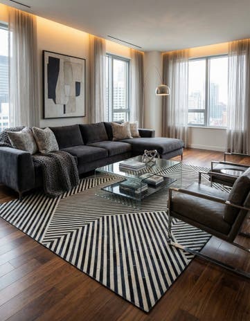 7' 11 x 10' 11 Cowhide - Patchwork Rug