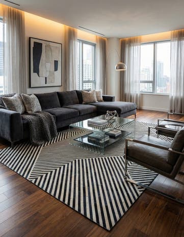 7' 11 x 10' 11 Cowhide - Patchwork Rug