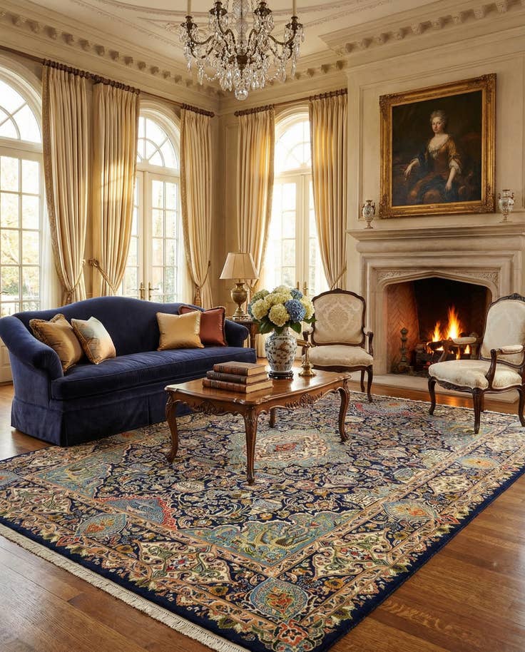 Detail image of 9' 6 x 12' 8 Tabriz Wool Rug