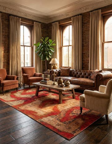 6' 4 x 9' 8 Vintage Royal Wool Rug