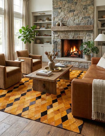 5' 1 x 8' 1 Cowhide Stocks Rug