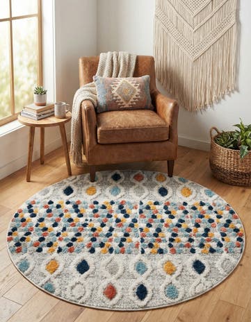 4' x 4' Cherokee Round Rug