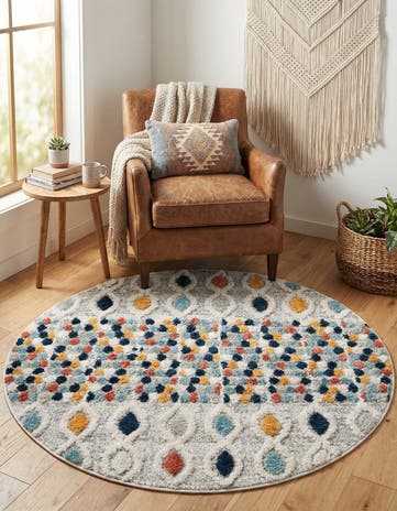 4' x 4' Cherokee Round Rug