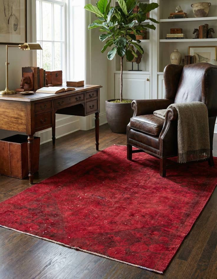 Detail image of  3' 8 x 5' 10  Hand Knotted Ultra Vintage Persian Wool Rug