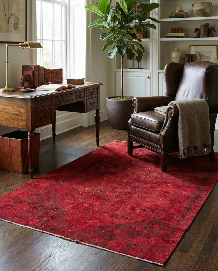 Detail image of 3' 8 x 5' 10 Hand Knotted Ultra Vintage Persian Wool Rug