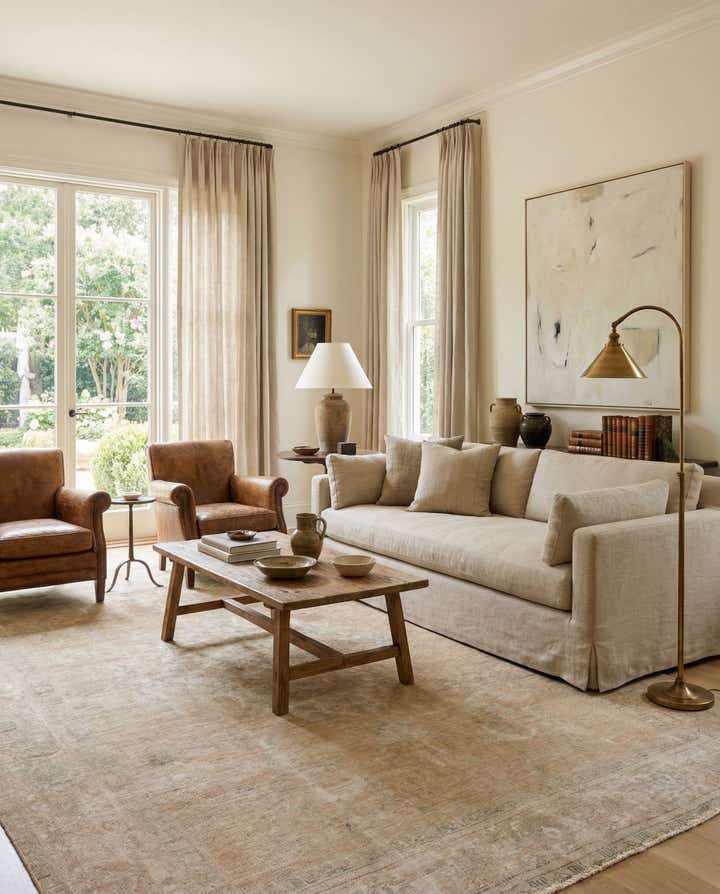 6' 4 x 9' 7 Hand Knotted Ultra Vintage Persian Wool Rug