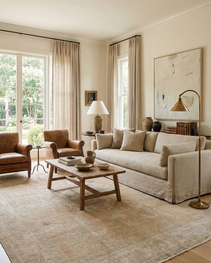 Detail image of 6' 4 x 9' 7 Hand Knotted Ultra Vintage Persian Wool Rug