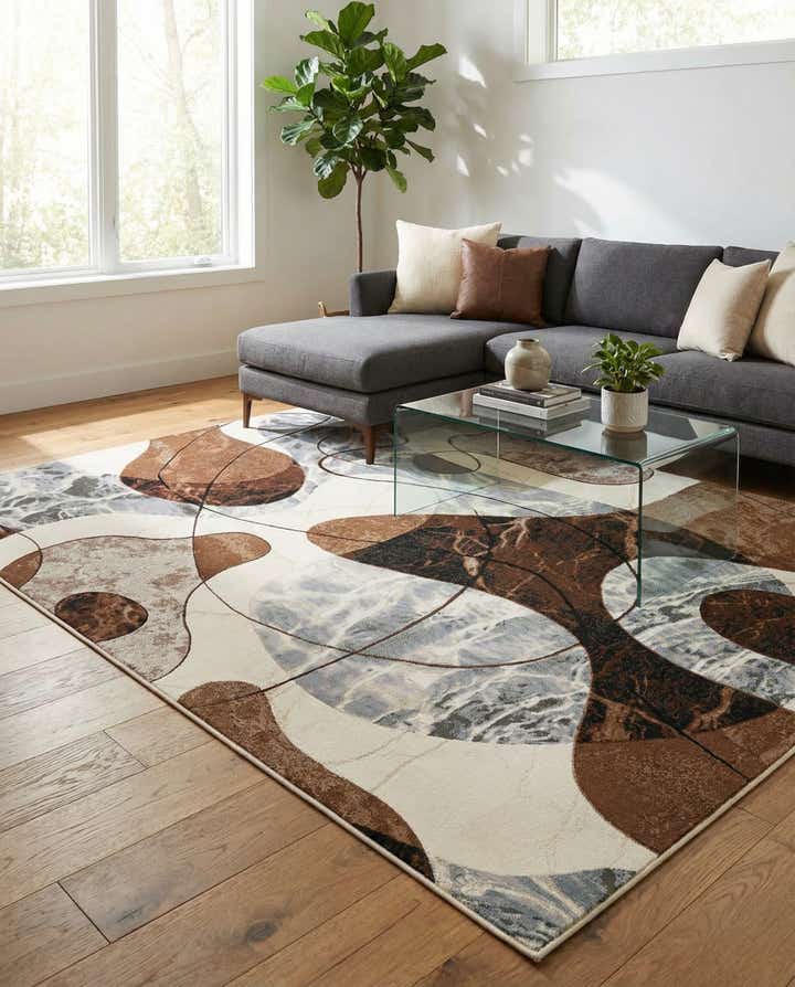 8' x 10' Easy-Clean Modern Indoor / Outdoor Rug