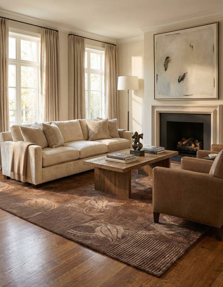 Detail image of 7' 9 x 9' 9  Hand Knotted Darya Wool Rug