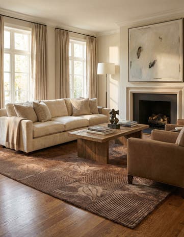 7' 9 x 9' 9 Hand Knotted Darya Wool Rug