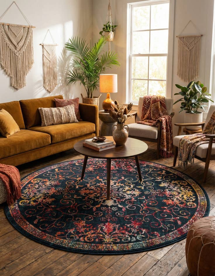 Detail image of 10' x 10' Carrington Round Rug