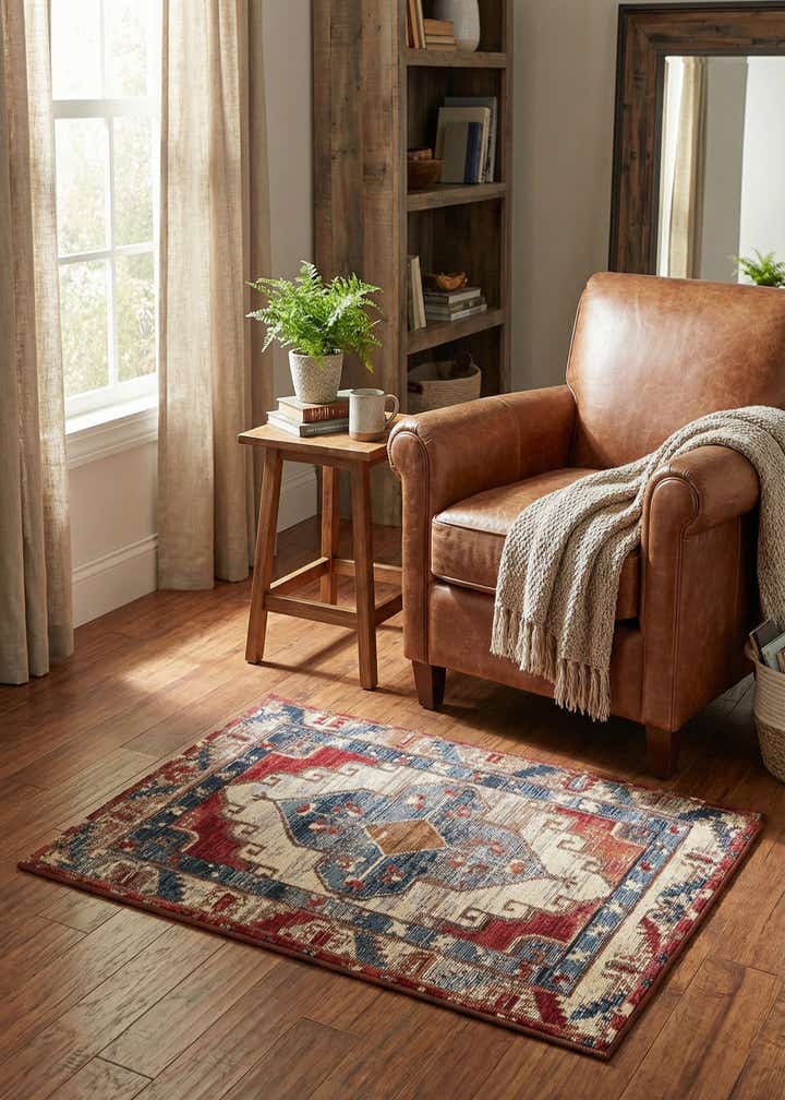 2' x 3' Easy-Clean Traditional Indoor / Outdoor Rug