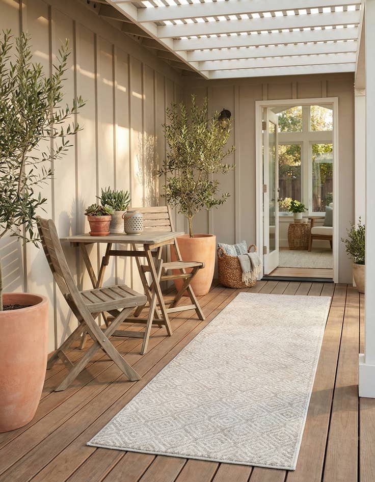 Detail image of 2' 7 x 10' Easy-Clean Sabrina Soto Indoor / Outdoor Runner Rug