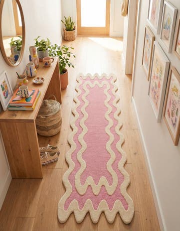2' 7 x 10' Happy Rugs Wiggles Wool Runner