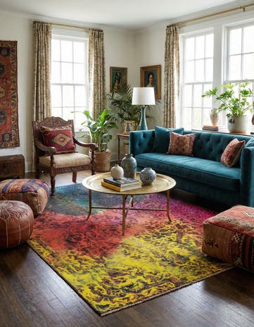 4' 8 x 6' 5 Vintage Royal Wool Rug
