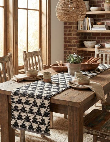 1' 2 x 6' 1 Hand Woven Chindi Jute Table Runner Rug