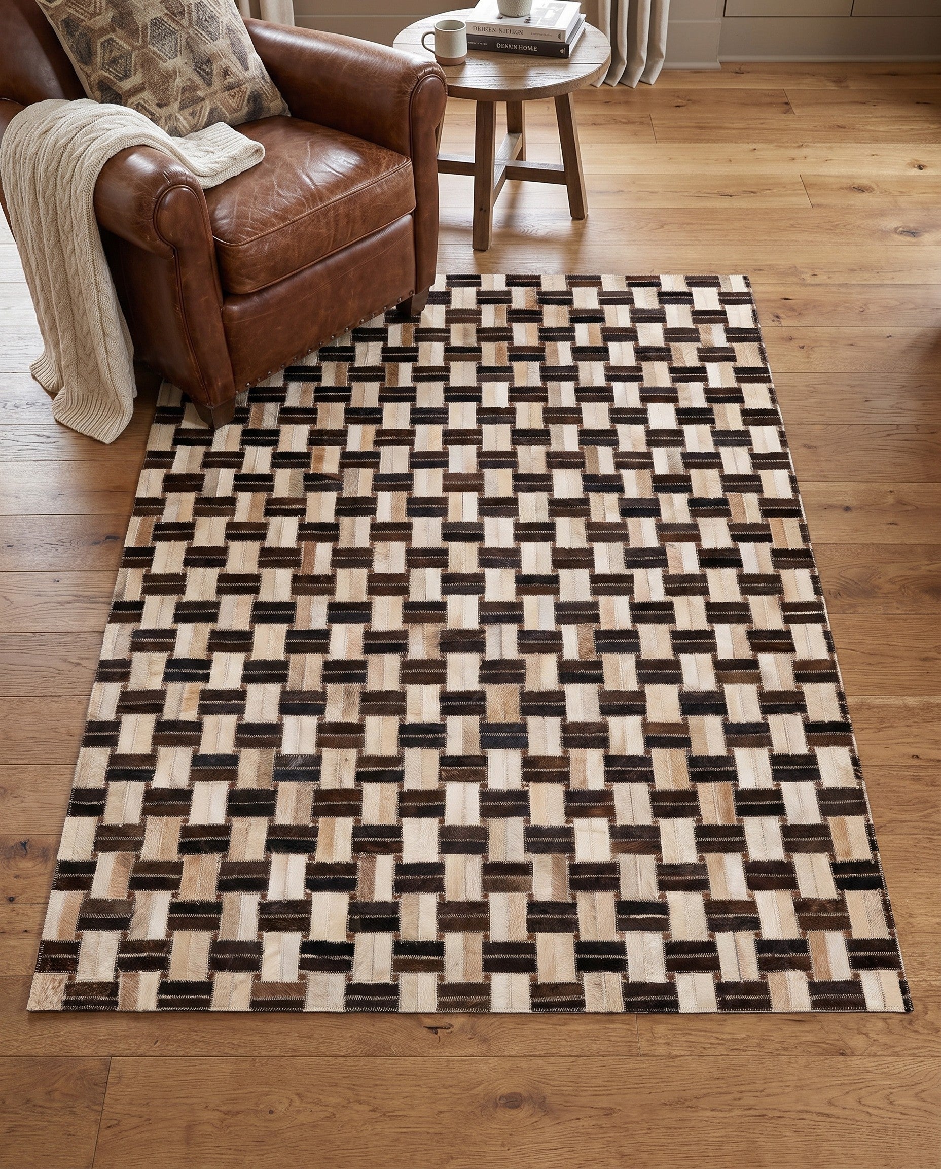 3' 11 x 5' 11 Cowhide - Patchwork Rug