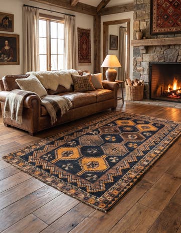 4' 1 x 6' 9 Hamedan Rug