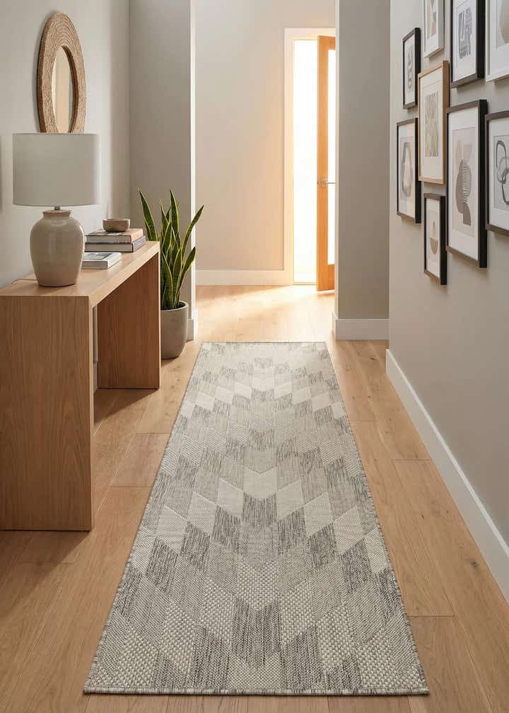 2' x 8' Easy-Clean Modern Indoor / Outdoor Runner Rug