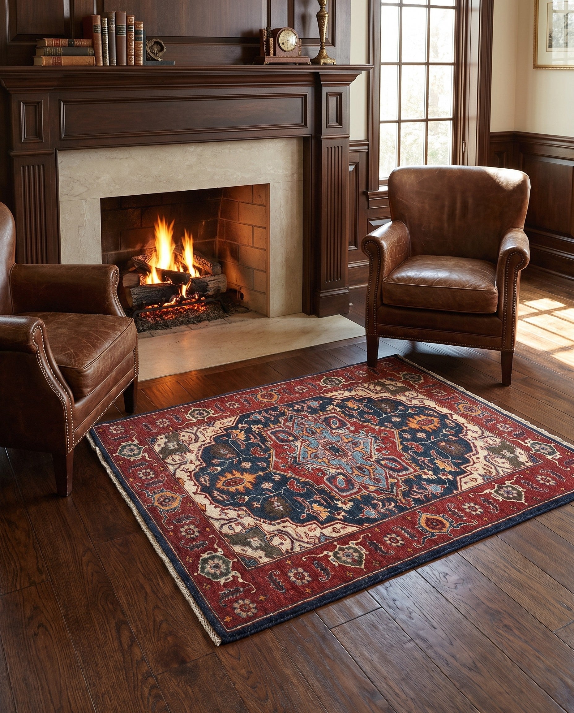 3' 10 x 5' 9 Hand Knotted Heriz Rug