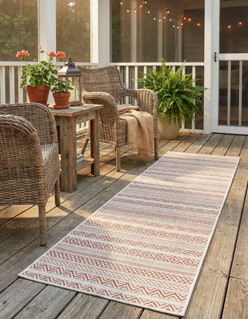 2' x 6' Easy-Clean Ribbon Indoor / Outdoor Runner Rug