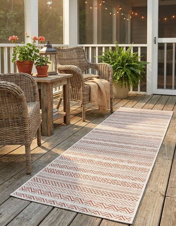 2' x 6' Easy-Clean Ribbon Indoor / Outdoor Runner Rug