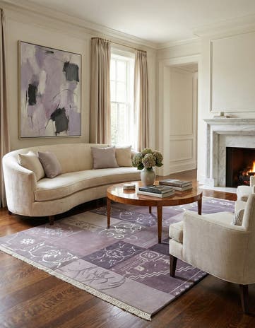 4' 6 x 6' 9 Hand Knotted Darya Wool Rug