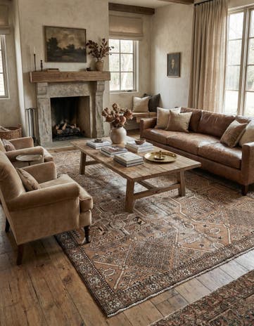 6' 6 x 9' 10 Hand Knotted Ultra Vintage Persian Wool Rug