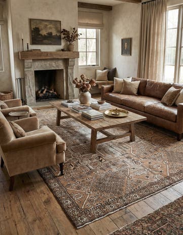 6' 6 x 9' 10 Hand Knotted Ultra Vintage Persian Wool Rug