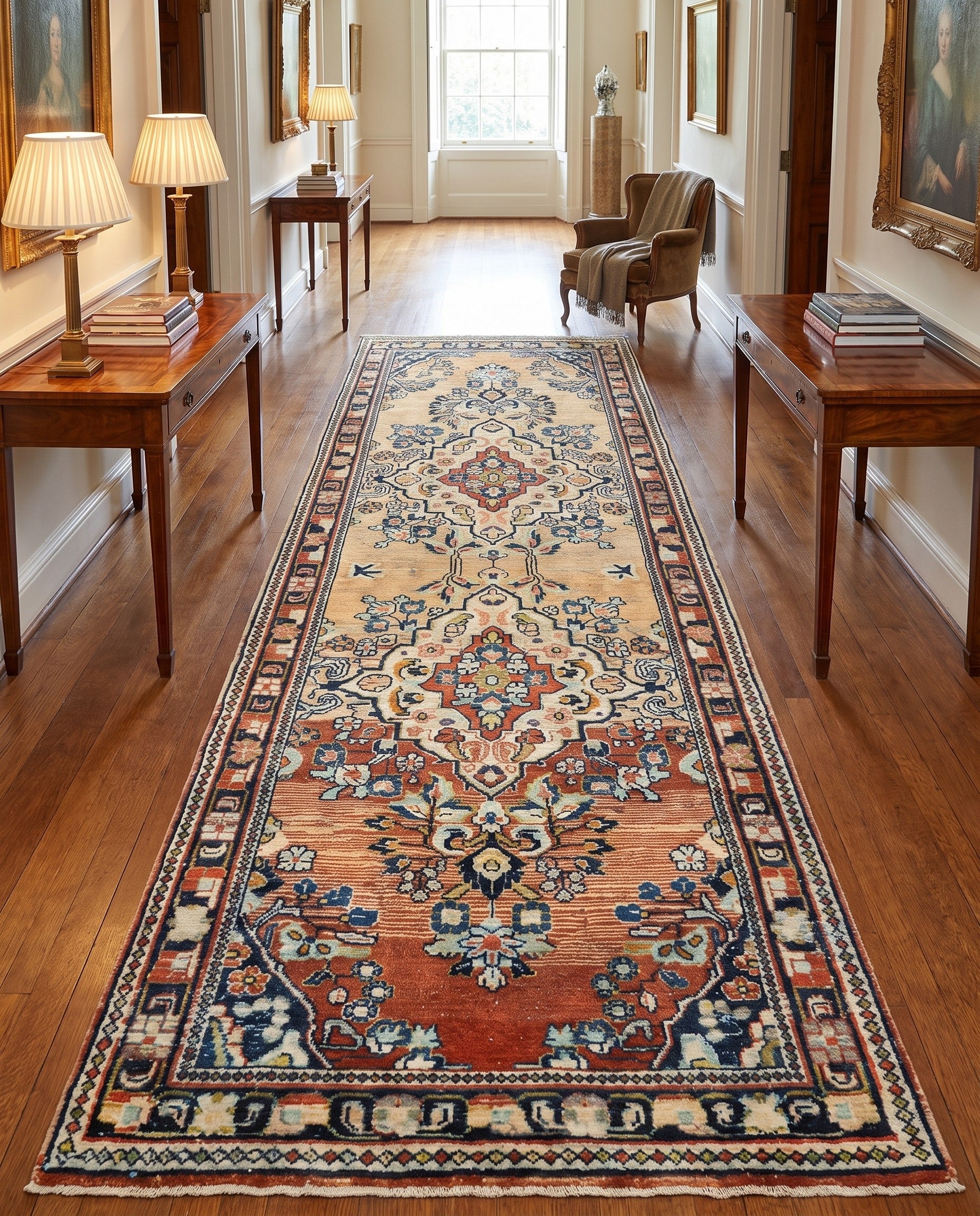 3' 7 x 13' Hamedan Runner Rug