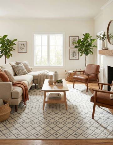9' x 12' Moroccan Trellis Rug
