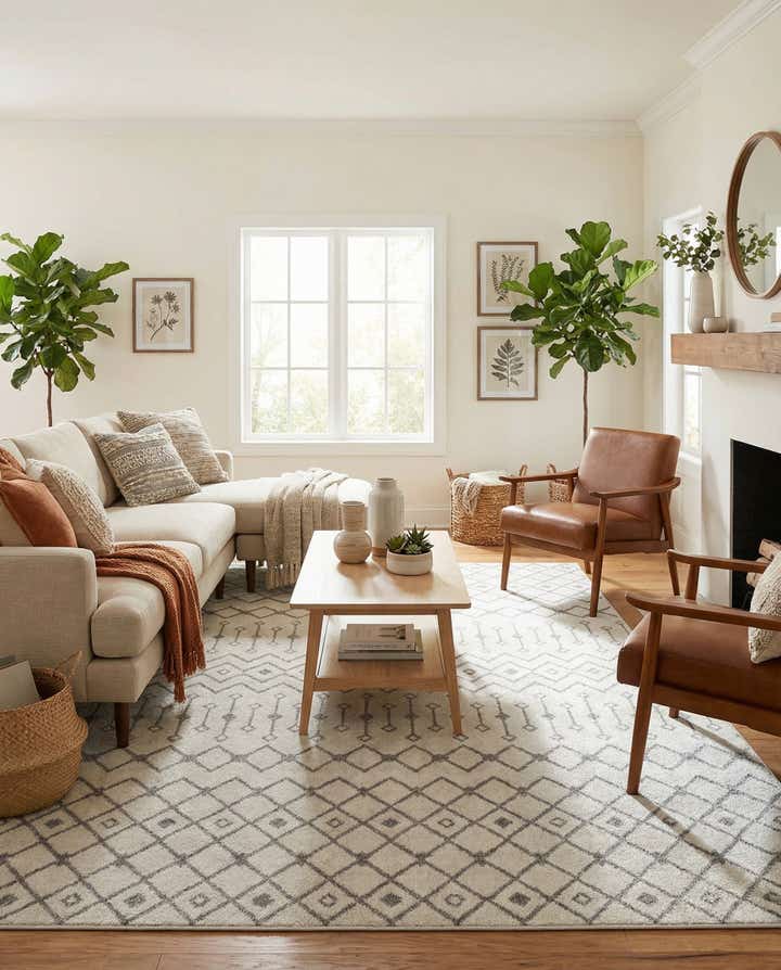 9' x 12' Moroccan Trellis Rug