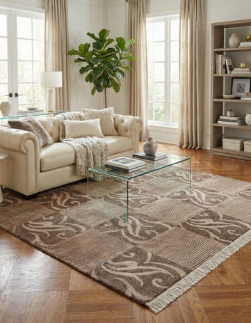 5' 1 x 6' 7 Hand Knotted Darya Wool Rug