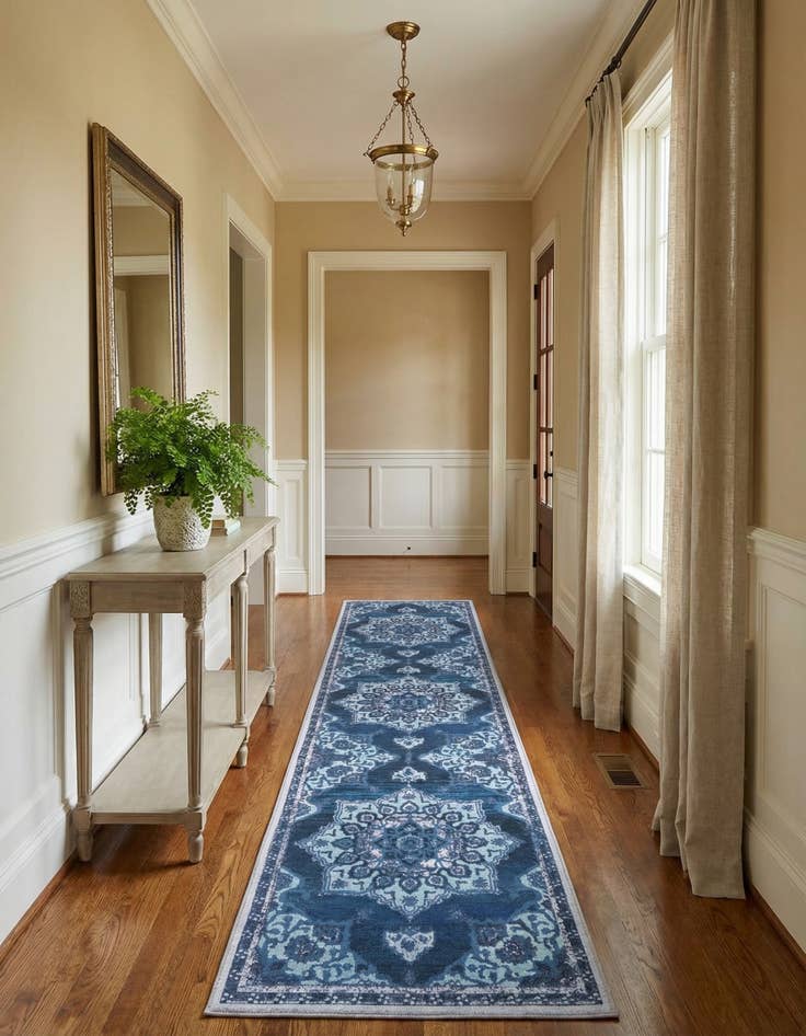 Detail image of 2' 7 x 12'  Washable Renaissance Runner Rug