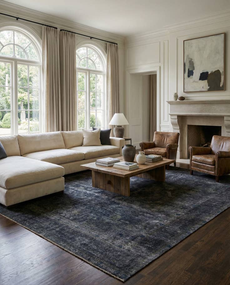 Detail image of 9' 8 x 13' Hand Knotted Ultra Vintage Persian Wool Rug