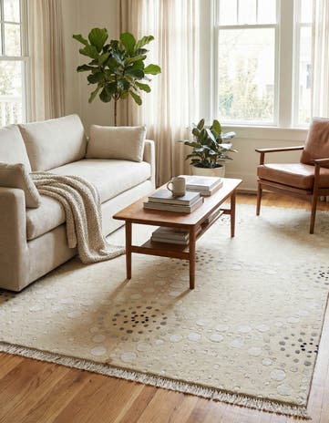4' 7 x 6' 9 Hand Knotted Darya Wool Rug
