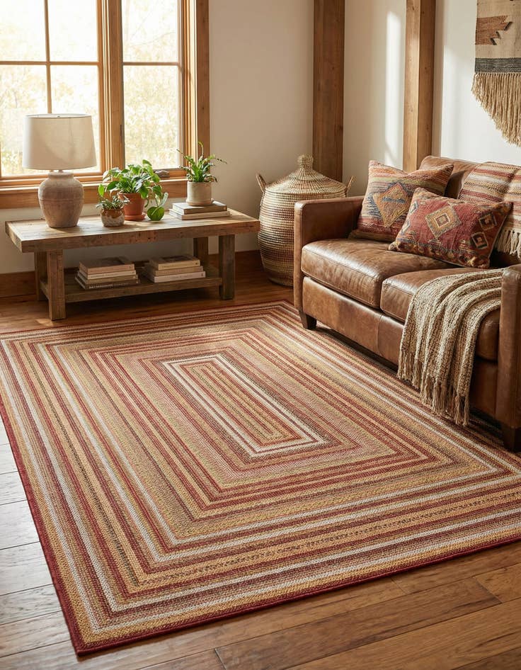 Detail image of 5' 3 x 7' 7  Washable Baja Indoor / Outdoor Rug