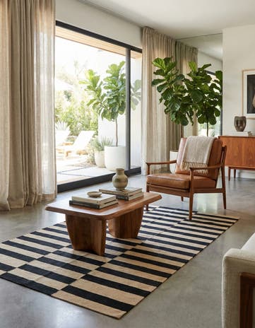 4' 2 x 5' 9 Hand Woven Kilim Modern Wool Rug