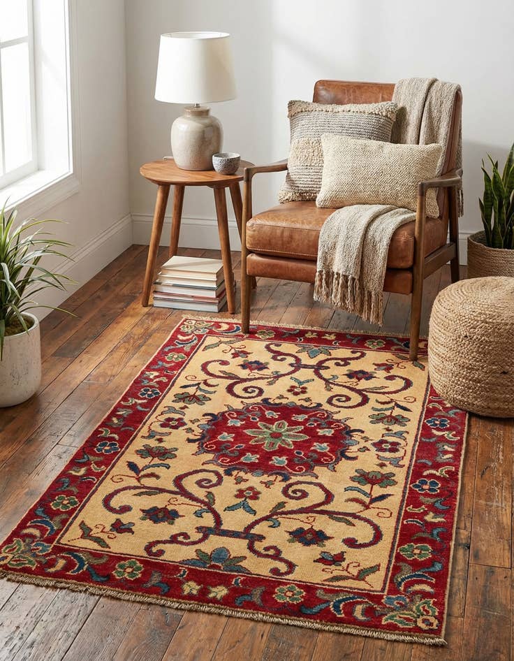 Detail image of 2' 9 x 4'  Hand Knotted Kazak Rug