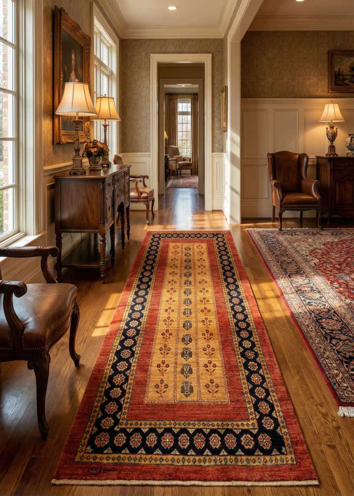 2' 11 x 6' 6 Luribaft Wool Runner Rug