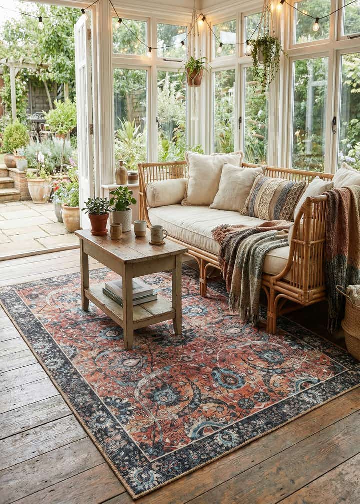 4' 1 x 6' 1 Washable Timeless Rug