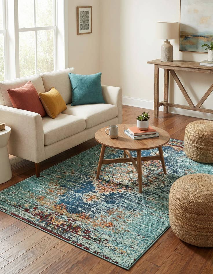 Detail image of 4' x 6'  Washable Arte Rug