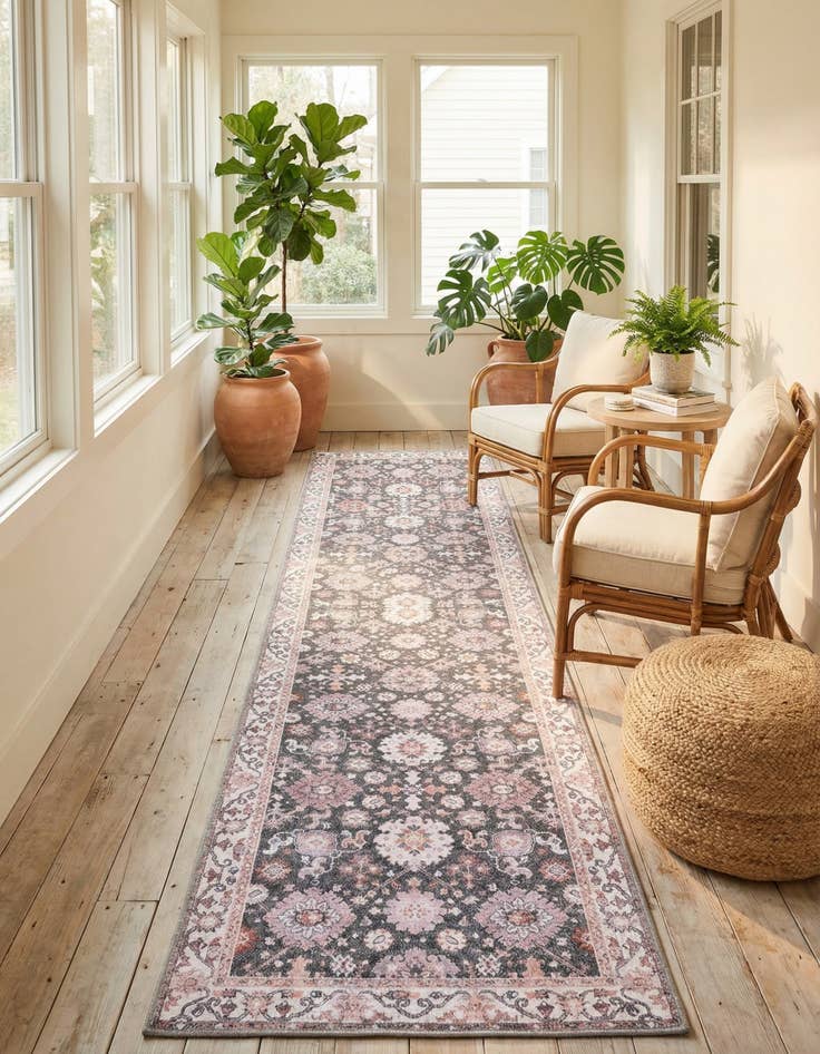 Detail image of 2' 7 x 12' Washable Timeless Runner Rug