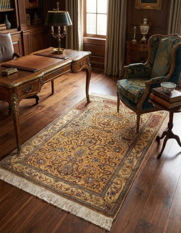 2' 11 x 4' 4 Hereke Silk Rug