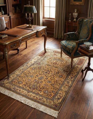 2' 11 x 4' 4 Hereke Silk Rug