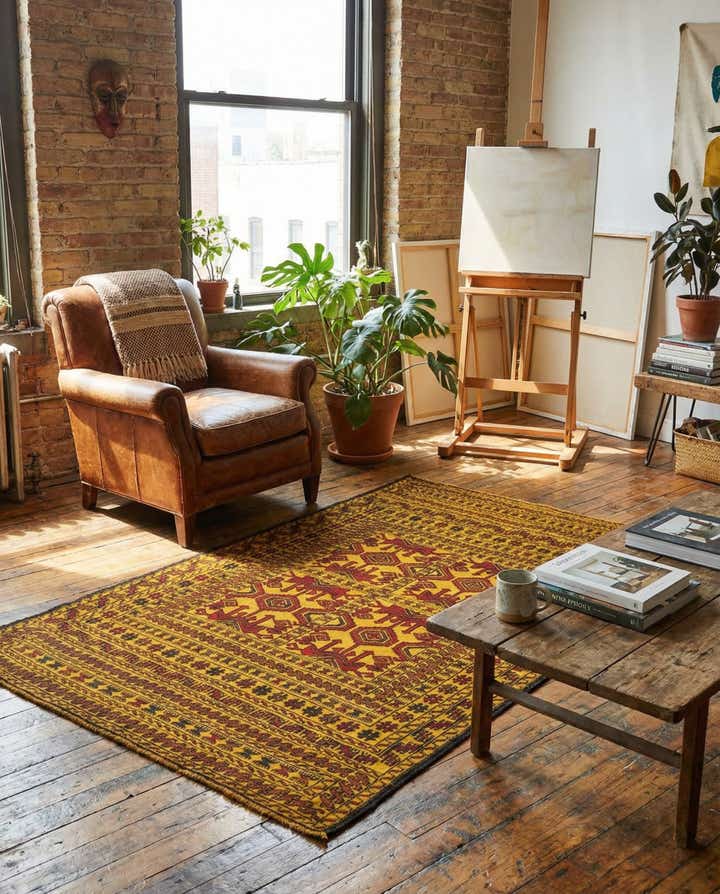4' x 6' Hand Woven Kilim Afghan Wool Rug