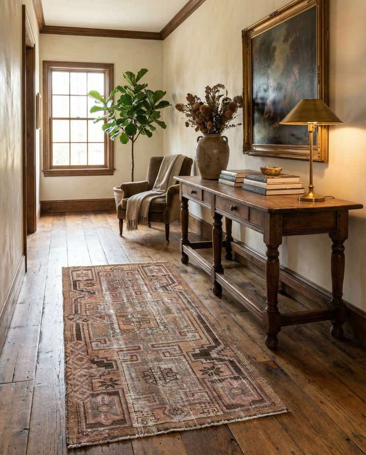 3' 2 x 6' 2 Hand Knotted Ultra Vintage Persian Wool Runner Rug