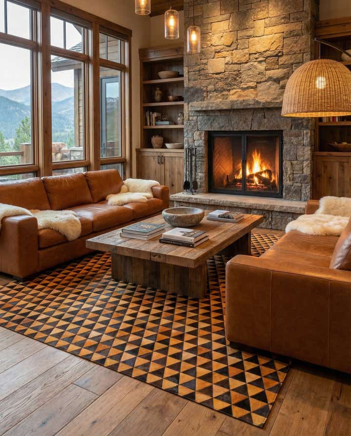 8' 1 x 10' 5 Cowhide Stocks Rug