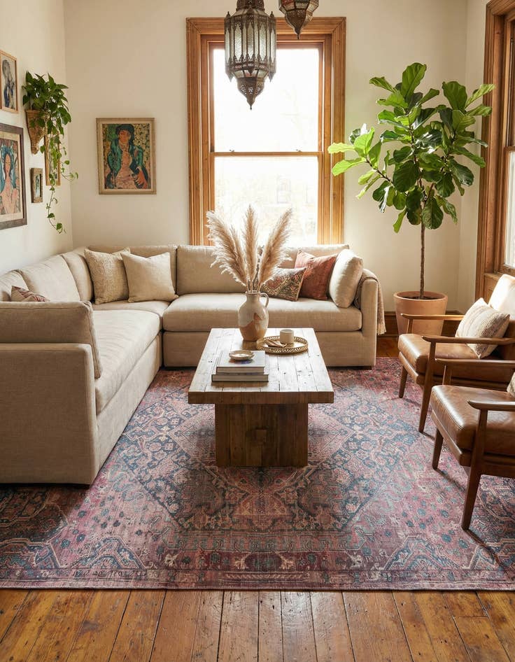 Detail image of  10' 6 x 10' 6  Washable Maahru Square Rug